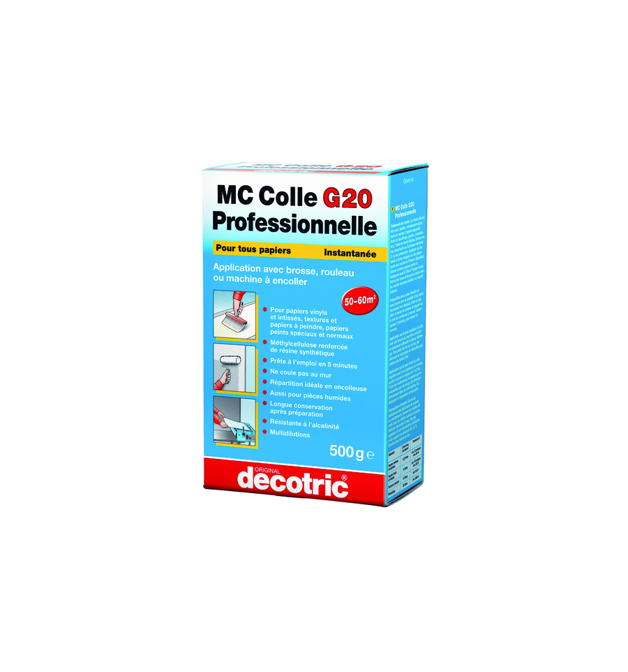 Colle Papier Peint Haut De Gamme Mc Colle G20 Professionnelle 500gr Amonstyle